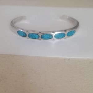 Stainless Steel Turquoise Cuff Bracelet